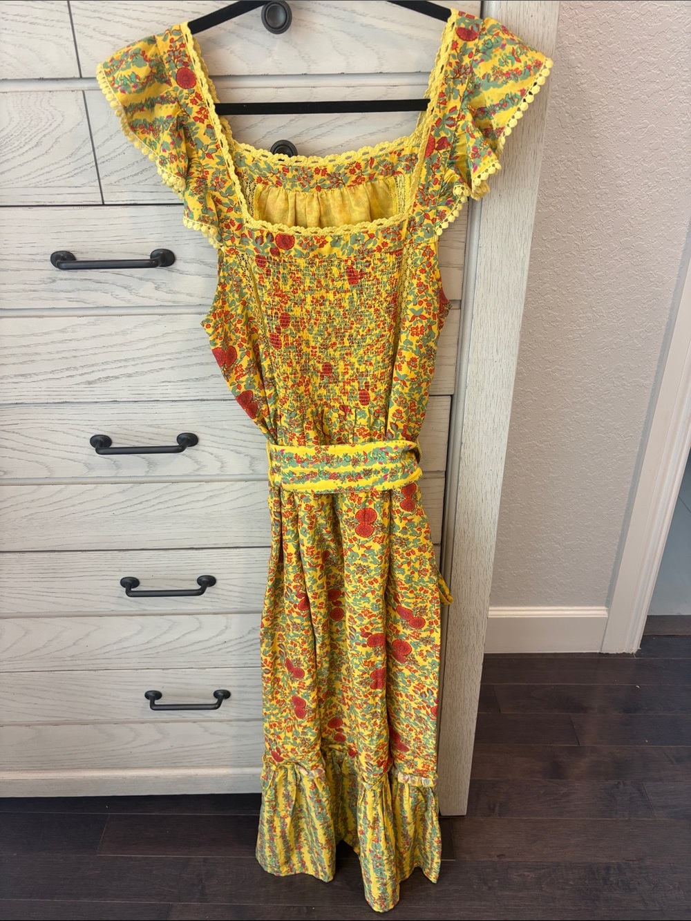 Roller Rabbit Yellow Floral Ruffled Jumpsuit - Picture 8 of 10
